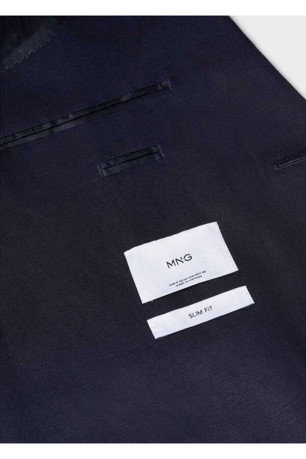 Slim Fit Linen Blazer Jacket - 8