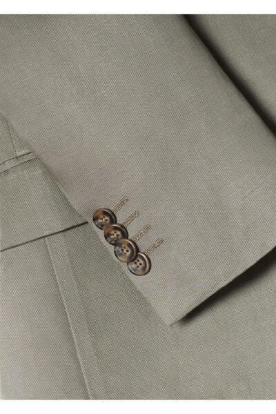 Slim Fit Linen Blazer Jacket - 8