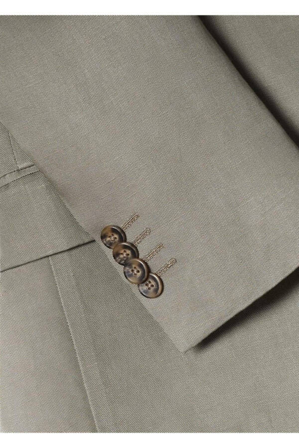 Slim Fit Linen Blazer Jacket - 8