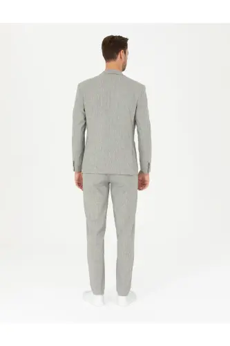 Slim fit, linen blend trousers. - 4