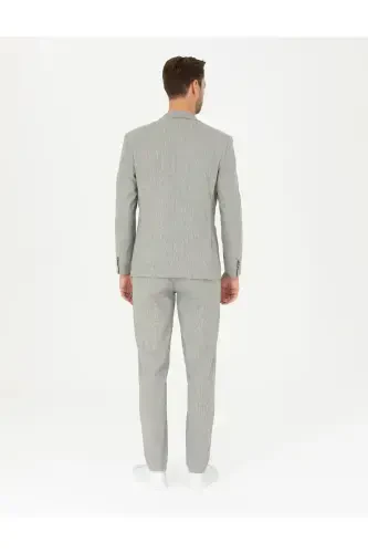 Slim fit, linen blend trousers. - 4