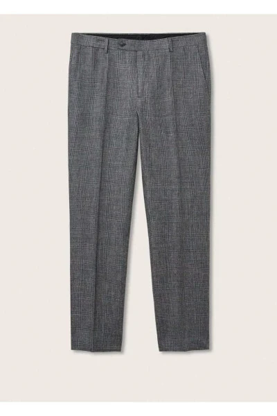 Slim Fit Linen Pants - 3