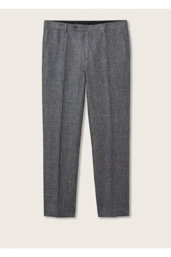 Slim Fit Linen Pants - 3