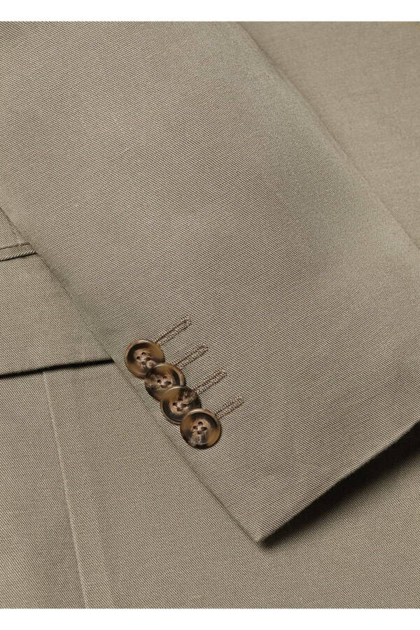 Slim Fit Linen Suit Blazer Jacket - 6