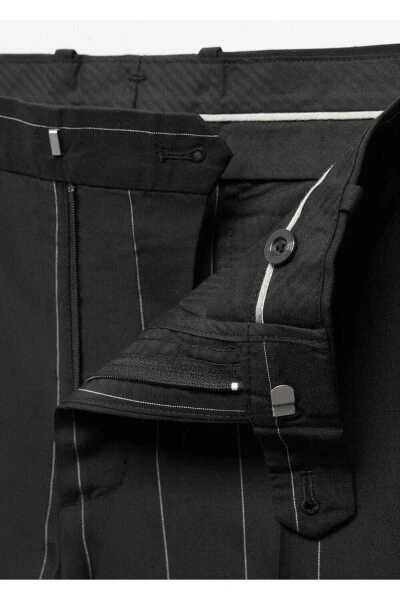 Slim-fit Linen Trousers with Pinstripes - 6