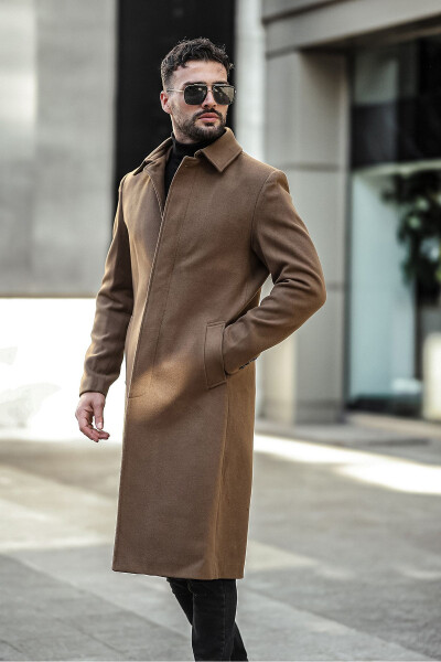 Slim fit, long, cashmere coat. - 5