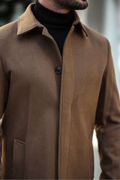 Slim fit, long, cashmere coat. - 7