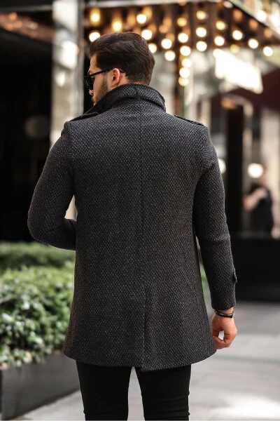 Slim fit, long cashmere coat. - 5