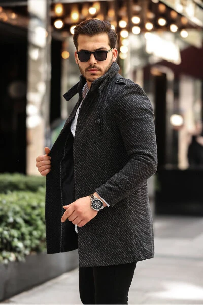 Slim fit, long cashmere coat. - Modazone (1)