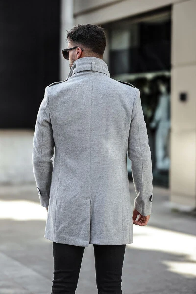 Slim fit, long cashmere coat - 4