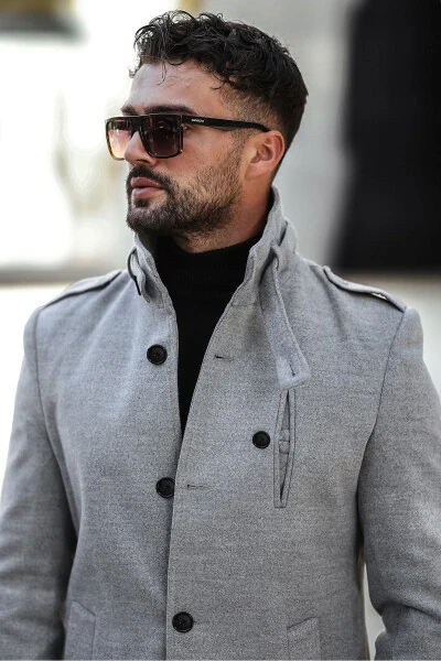 Slim fit, long cashmere coat - 6