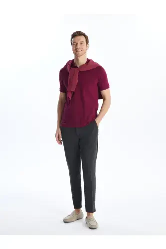 Slim Fit Men's Chino Trousers - ANTHRACITE MLG - 1