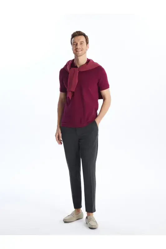 Slim Fit Men's Chino Trousers - ANTHRACITE MLG - LC WAIKIKI