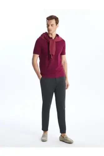 Slim Fit Men's Chino Trousers - ANTHRACITE MLG - LC WAIKIKI (1)