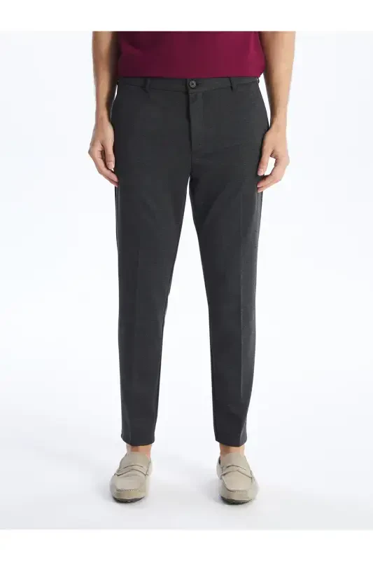 Slim Fit Men's Chino Trousers - ANTHRACITE MLG - 3