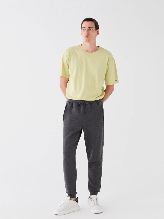 Slim Fit Men's Thick Jogger Pants - Anthracite - 1