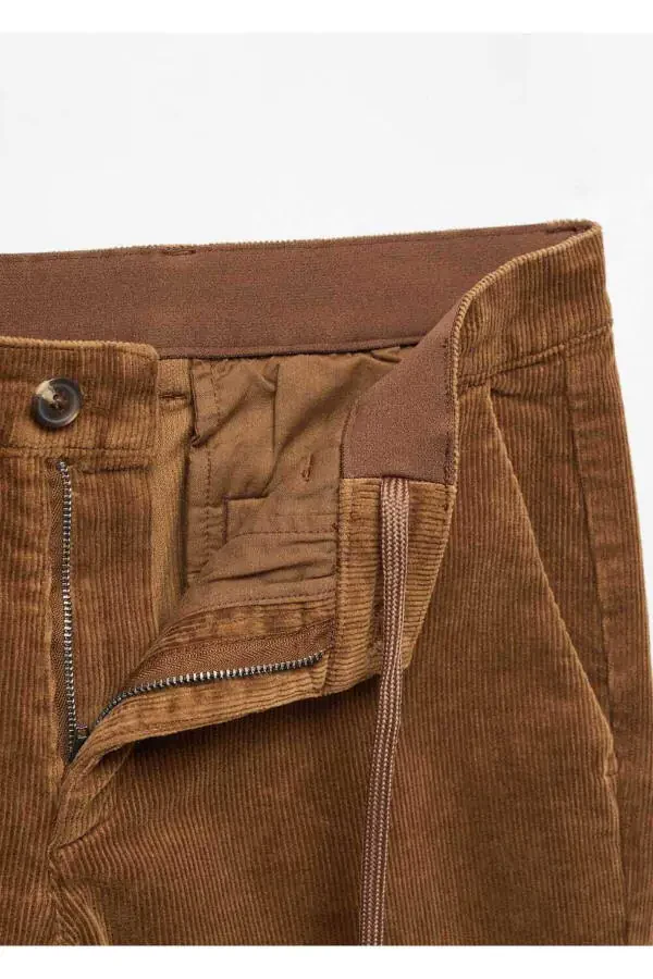 Slim Fit Micro-Corduroy Pants - 5