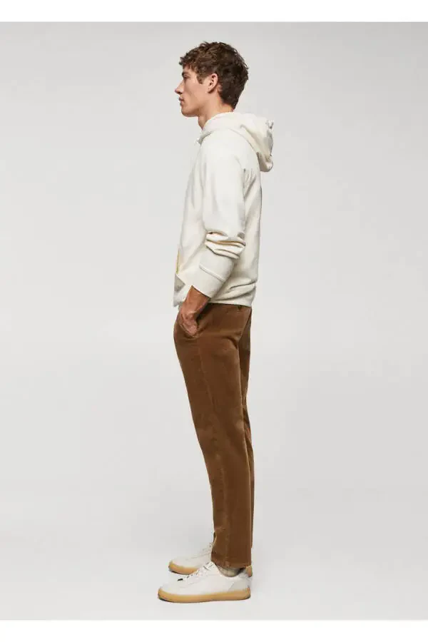 Slim Fit Micro-Corduroy Pants - 7