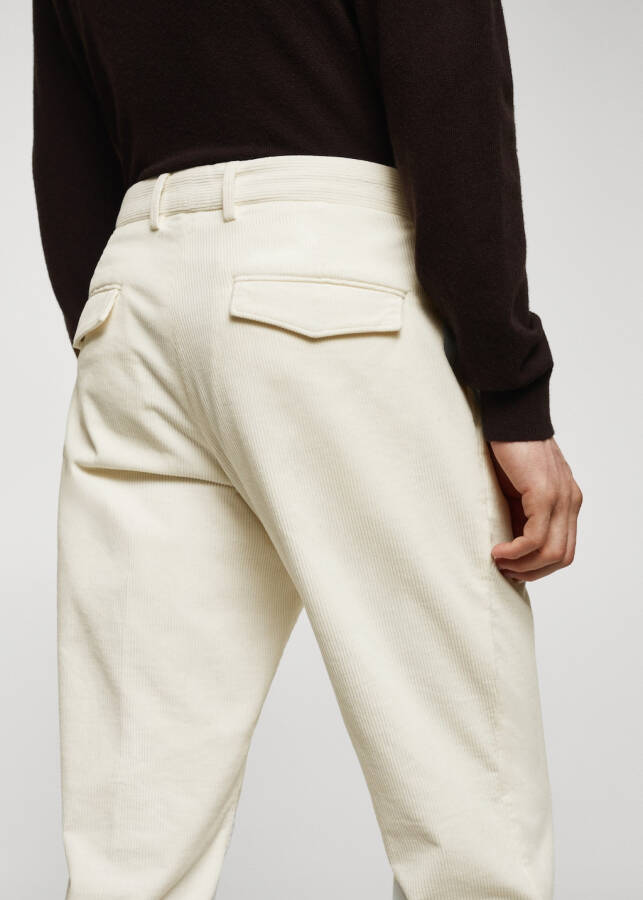 Slim fit micro corduroy trousers - 10