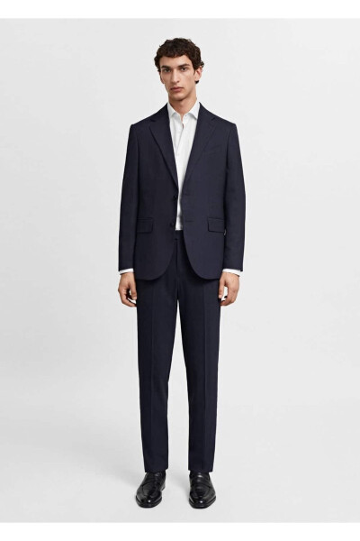 Slim fit micro-patterned twill shirt - MANGO MAN (1)