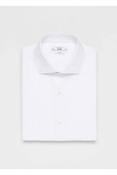 Slim fit micro-patterned twill shirt - 5