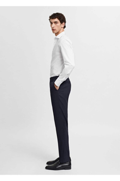 Slim fit micro-patterned twill shirt - 6