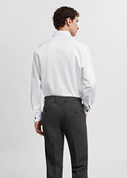 Slim fit micro-patterned twill shirt - 15