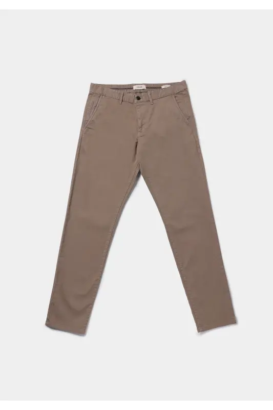 Slim fit, mid rise, straight leg, beige men's pants (Cl1049749) - 7