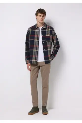 Slim fit, mid rise, straight leg, beige men's pants (Cl1049749) - 1