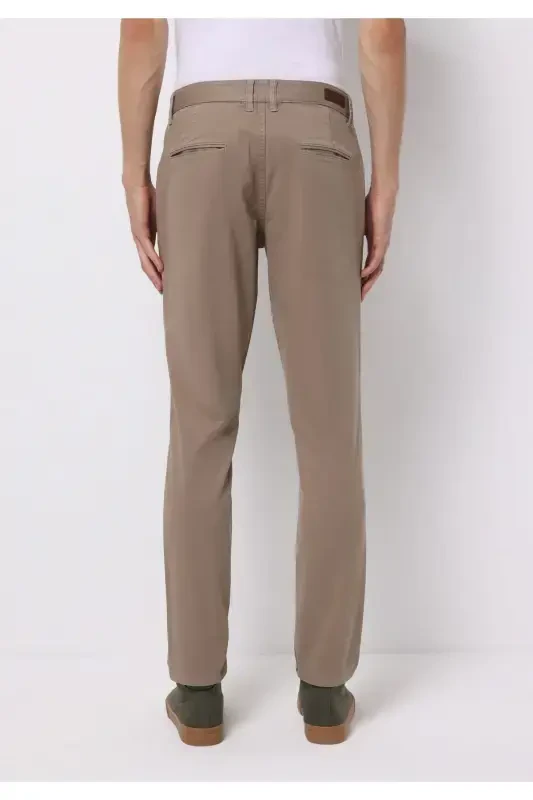 Slim fit, mid rise, straight leg, beige men's pants (Cl1049749) - 2