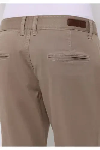 Slim fit, mid rise, straight leg, beige men's pants (Cl1049749) - 6