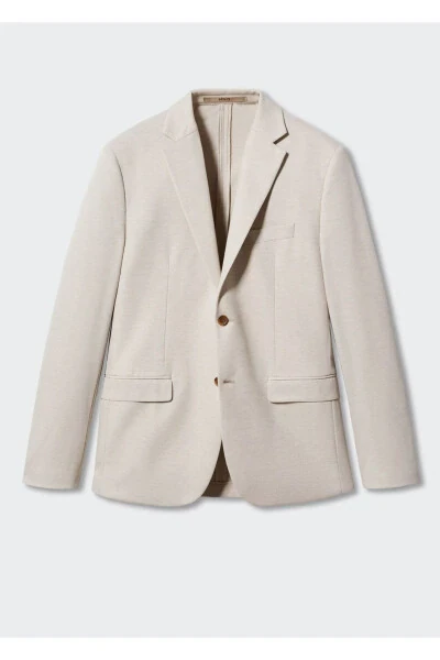 Slim Fit Mini Weaved Blazer Jacket - 3