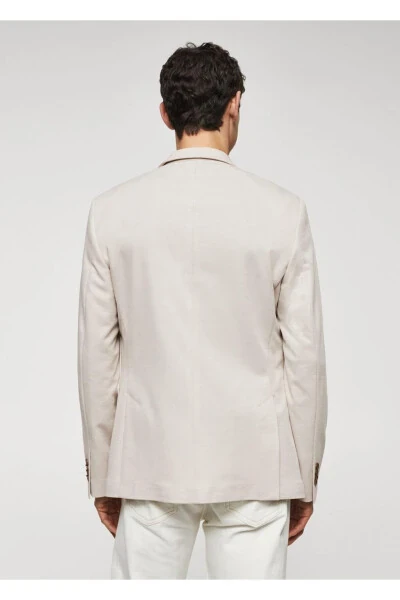 Slim Fit Mini Weaved Blazer Jacket - 4