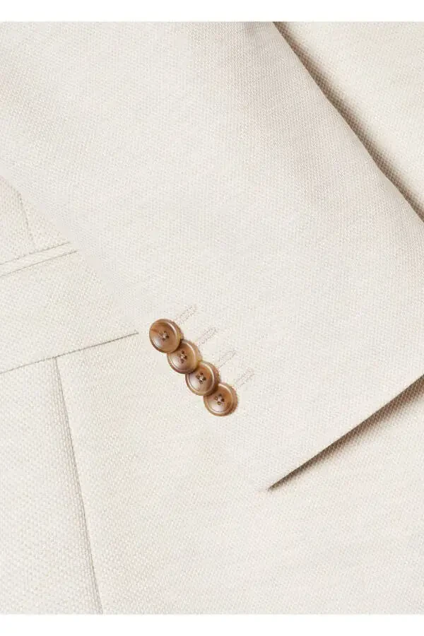 Slim Fit Mini Weaved Blazer Jacket - 5