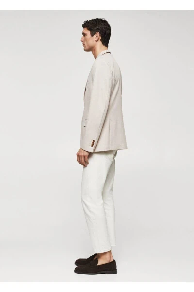 Slim Fit Mini Weaved Blazer Jacket - 7