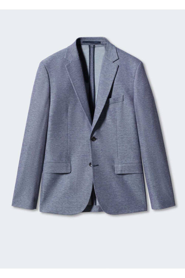 Slim Fit Mini Woven Blazer Jacket - 3
