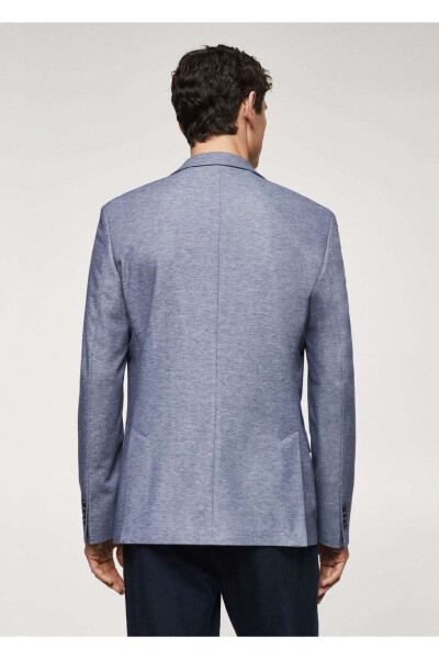 Slim Fit Mini Woven Blazer Jacket - 4