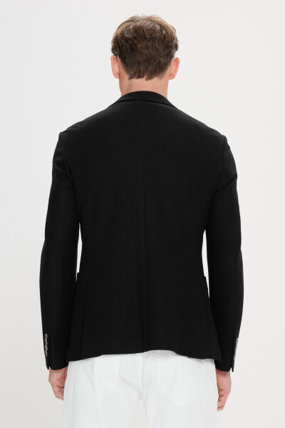 Slim Fit Narrow Cut Mono Collar 100% Cotton Patterned Si - 2