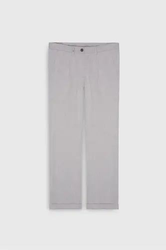 Slim Fit Narrow Cut Tie Waist Side Pocket Flexible Ca - 1