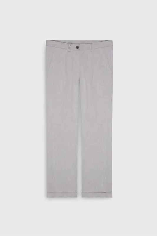 Slim Fit Narrow Cut Tie Waist Side Pocket Flexible Ca - 1