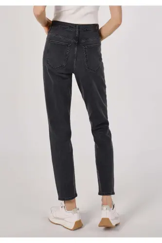 Slim fit, normal waist, grey women's jeans. - COLIN'S (1)