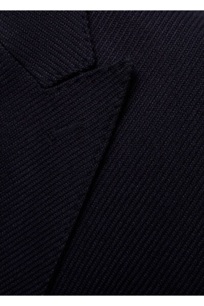 Slim-fit notched lapel double-breasted blazer - 5