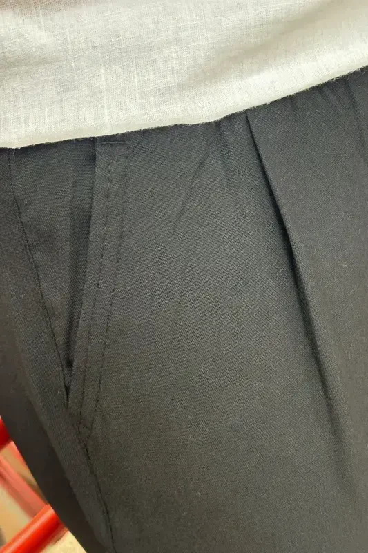 Slim Fit, Old Money Culture, Stretchy, Pleated, Elastic Waist-Leg Jogger Pants 24INP199D - 4