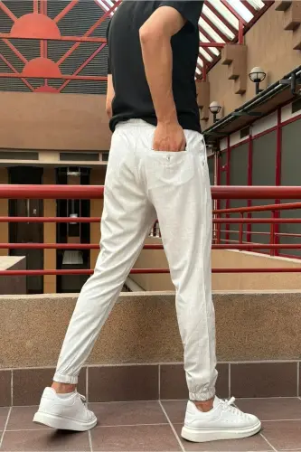 Slim Fit, Old Money Madaniyati, Elastik, Burmali, Bel-Oyoq Lastikli, Jogger Shimim 24INP199D - 13