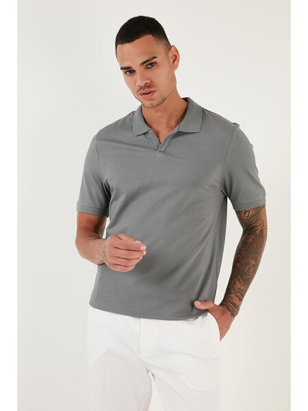 Haki Slim Fit Pamuklu Polo Tişört 5902141-Haki - 8