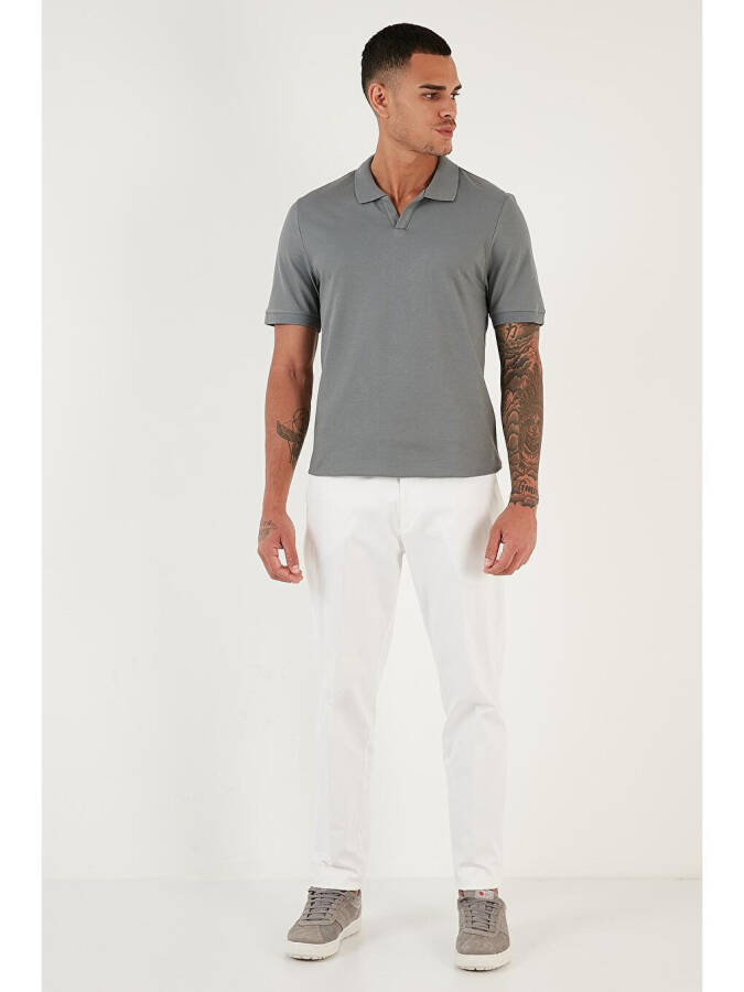 Haki Slim Fit Pamuklu Polo Tişört 5902141-Haki - 4