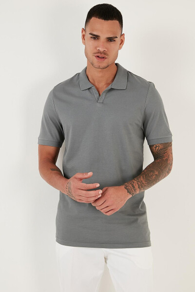 Haki Slim Fit Pamuklu Polo Tişört 5902141-Haki - 16