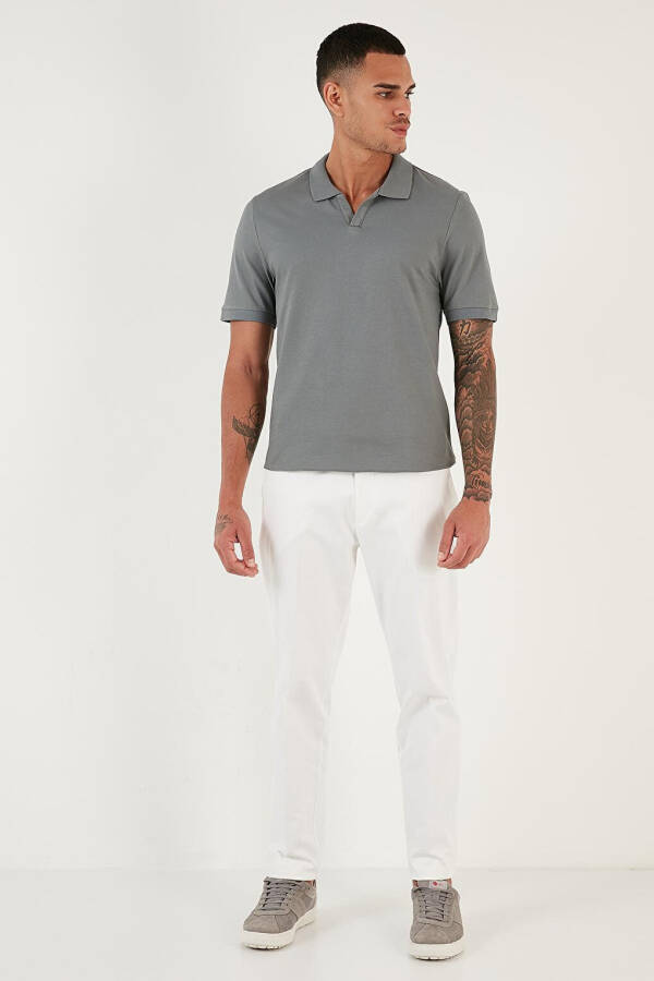 Haki Slim Fit Pamuklu Polo Tişört 5902141-Haki - 17