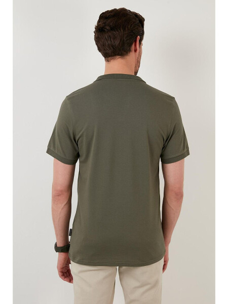 Haki Slim Fit Pamuklu Polo Tişört 5902141-Haki - 5