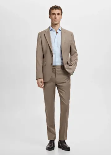 Slim fit pamuklu poplin gömlek - Gök Mavisi 